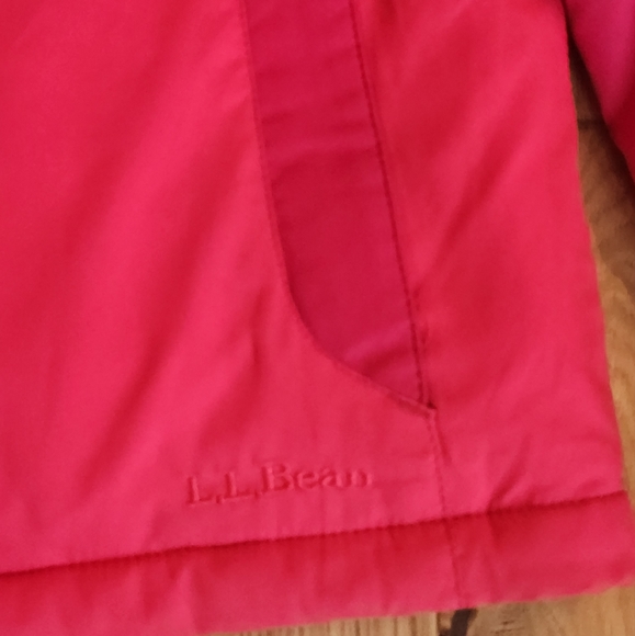 Boys L. L. Bean Snow Coat Red Orange sz 6/7 Winter Fall Rain Jacket Windbreaker - Picture 3 of 11